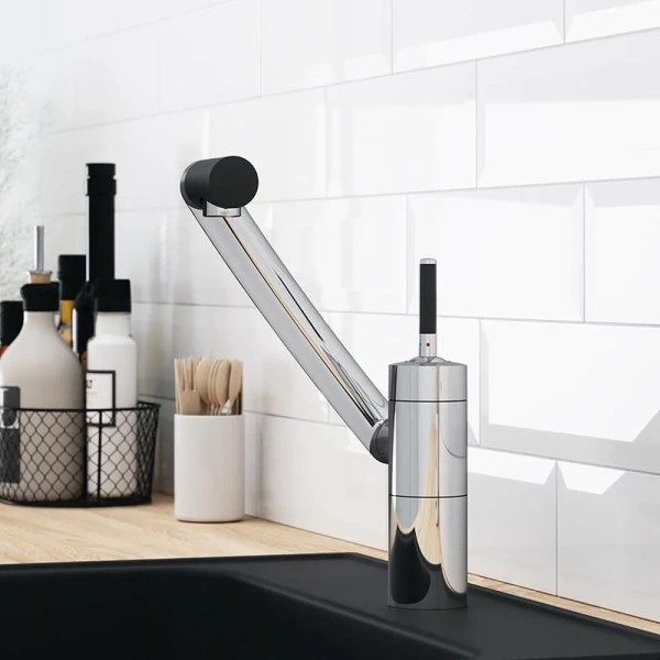 Смеситель для кухни Damixa Arc с поворотным изливом хром 290007464 (детальная фотография), на мойку, на столешницу