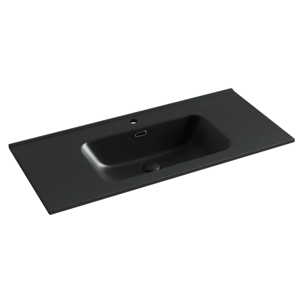 Раковина Sancos Element 101 см черная матовая CN7003MB (детальная фотография)