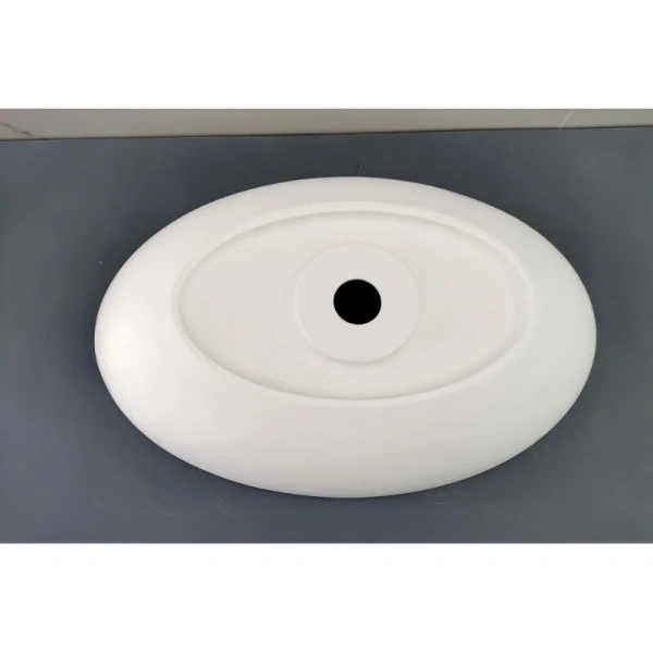 Раковина Abber Stein 56 см белая матовая AS2636 (детальная фотография), из камня