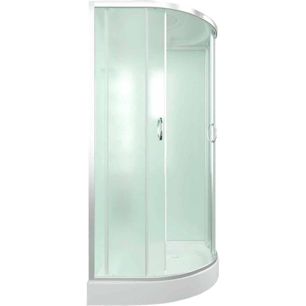 Душевая кабина, задняя стенка белая, стекло матовое, Erlit Comfort ER 4509P-C3 ER4509P-C3-RUS (детальная фотография), c низким поддоном