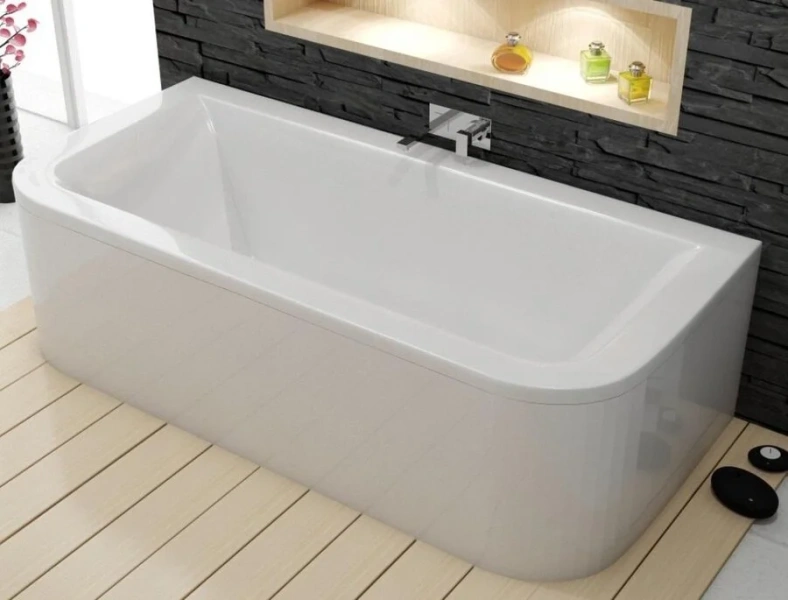 Ванна акриловая Vayer Options BTW Гл000006810, 180 х 85 см, белая (детальная фотография), 180х85