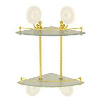 Полочка для ванной Migliore Monte Carlo/Cleopatra стекло матовое, золото