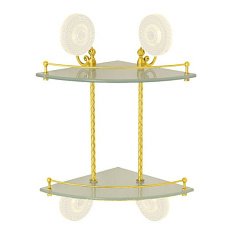 Полочка для ванной Migliore Monte Carlo/Cleopatra стекло матовое, золото