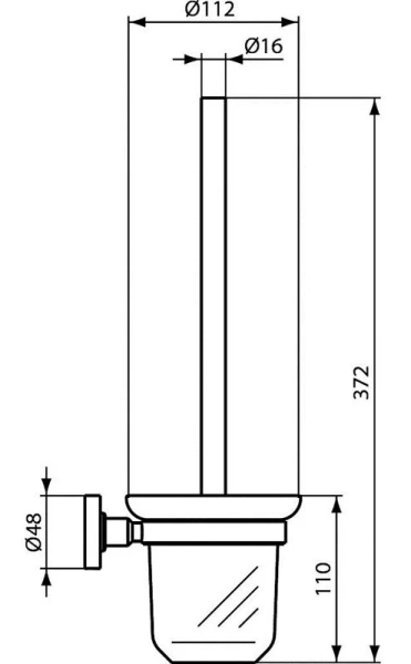 Ершик Ideal Standard Iom черный шелк A9119XG (детальная фотография), современные, hi-tech
