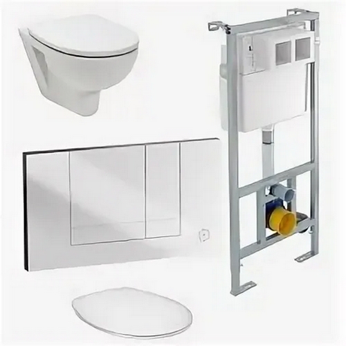 Инсталляция с унитазом и сиденьем Gustavsberg Nordic 3 92211468+46041001+9M64S101 (детальная фотография)