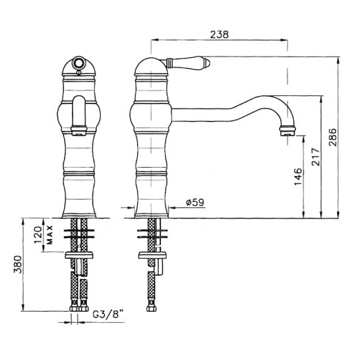 Схема (детальная фотография), классические, ретро, с элементами керамики