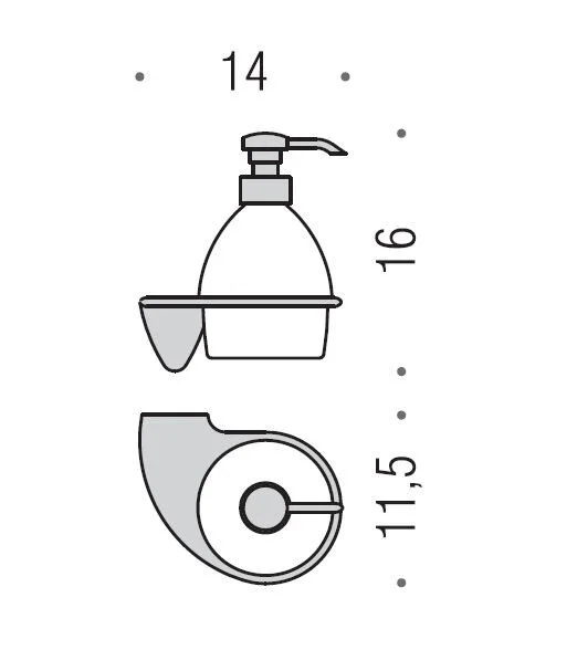 Дозатор для мыла Colombo Khala настенный B9303 (детальная фотография), современные, hi-tech