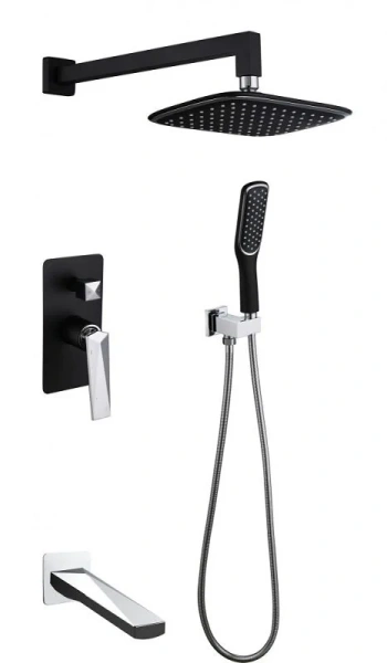 Душевой комплект Boheme Venturo черный/хром 374-B-2 (детальная фотография)