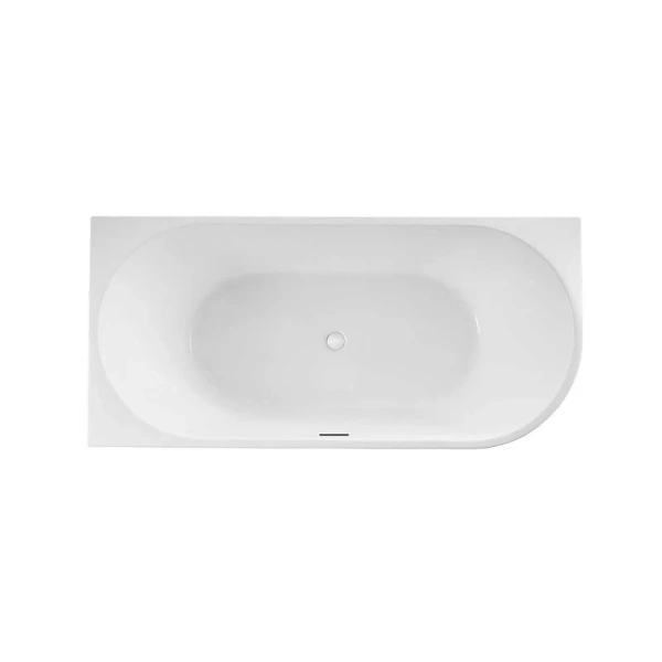 Ванна акриловая Vincea VBT-402-1600L/VBT-402-1600R, 160 x 75 см, слив-перелив в комплекте, левая/правая, цвет белый (детальная фотография), асимметричные