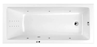 Ванна гидромассажная Whitecross Wave 160 x 70 см, LINE NANO, хром, белый, 0101.160070.100.LINENANO.CR