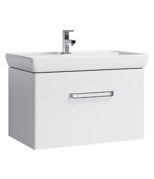 Тумба с раковиной подвесная Aqwella Нео NEO01081 80 см с одним ящиком (детальная фотография)