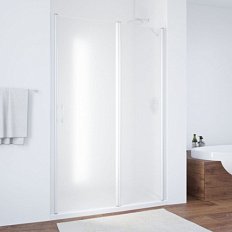 Душевая дверь профиль белый стекло сатин Vegas-glass