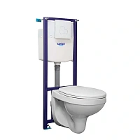 Унитаз с инсталляцией Santeri Альфа клавиша смыва белая