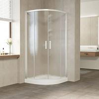Душевой уголок профиль белый стекло шиншилла Vegas-glass