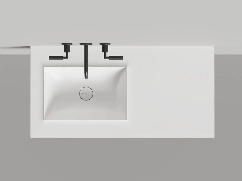 Раковина Salini Onda Edge Square 200 см покраска по RAL полностью 14022051MN (детальная фотография)