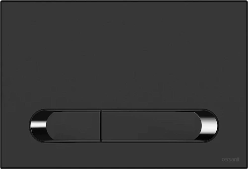 Клавиша смыва Cersanit Estetica черная с рамкой хром - фото 4