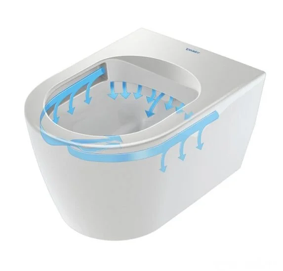 Унитаз подвесной Duravit ME by Starck с сиденьем микролифт 45300900A1 (детальная фотография), современные, hi-tech, круглые