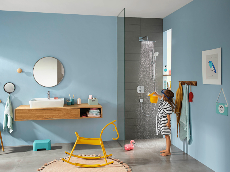 Смеситель для душа Hansgrohe Ecostat E термостатический, хром 15708000 (детальная фотография), хром