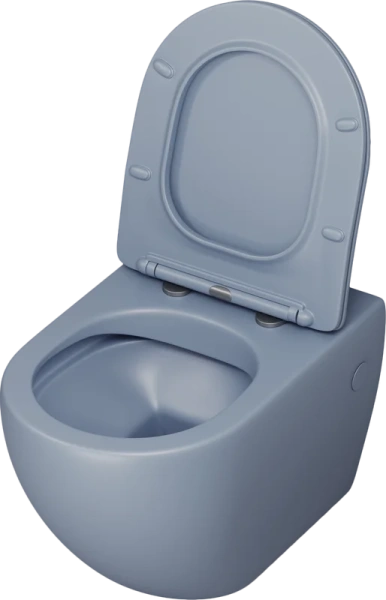 Унитаз подвесной Grossman Color голубой матовый GR-4411BSMS-21 (детальная фотография), фаянс, керамика