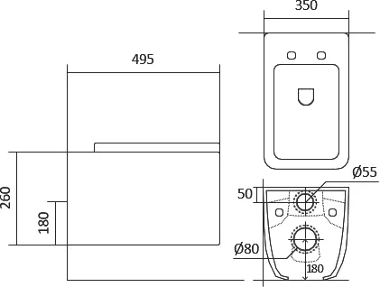 Унитаз с инсталляцией Акватек Либра New с тонким сиденьем SET AQUATEK ЛИБРА N cm (детальная фотография), с инсталляцией index_3