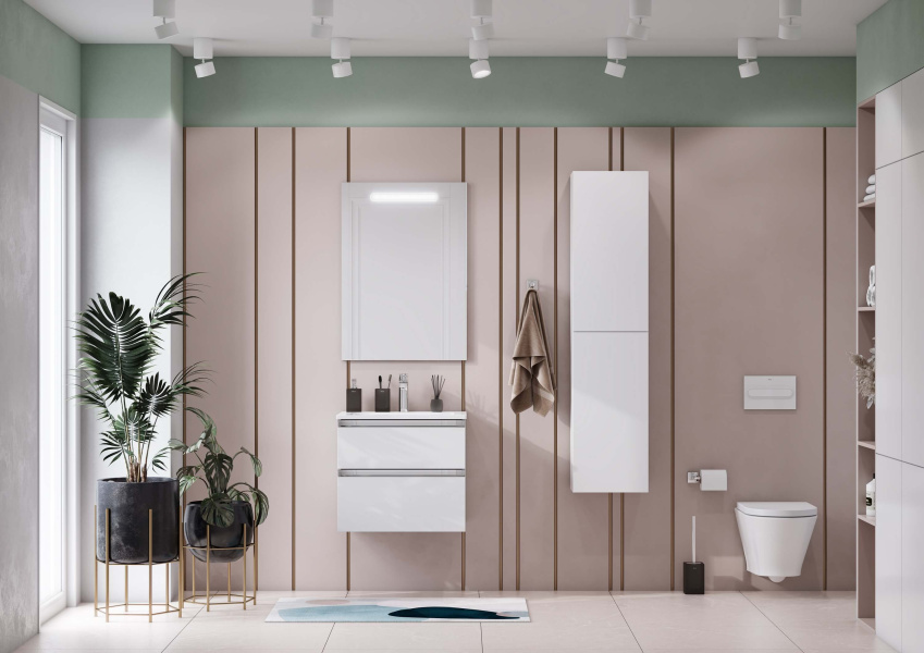 Тумба под раковину подвесная Roca The Gap 60 см белый глянец 857550806 (детальная фотография), по запросу