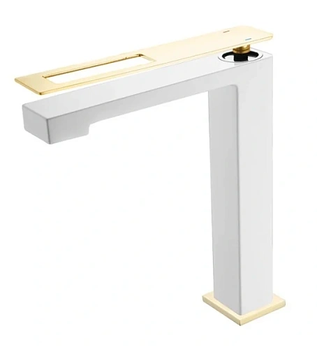 Смеситель для раковины Boheme Q белый/золото - фото 3