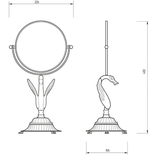 Зеркало Migliore Luxor 22 см оптическое 26129 (детальная фотография), в наличии
