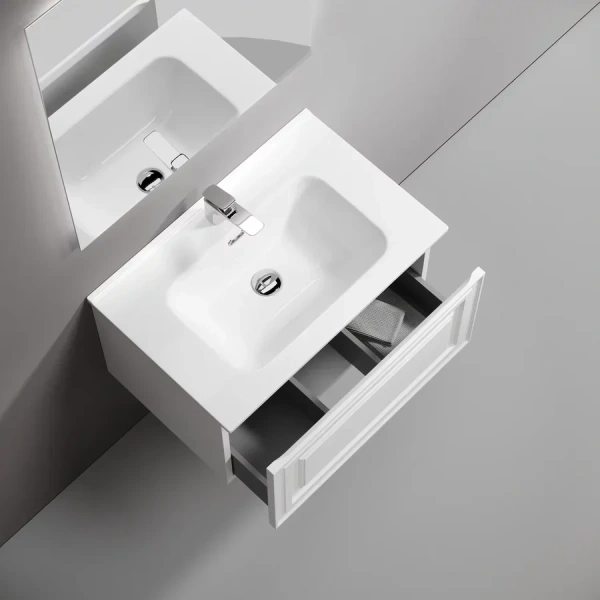 Тумба под раковину подвесная Sancos Very 70 см Bianco VR70W (детальная фотография), 70 см
