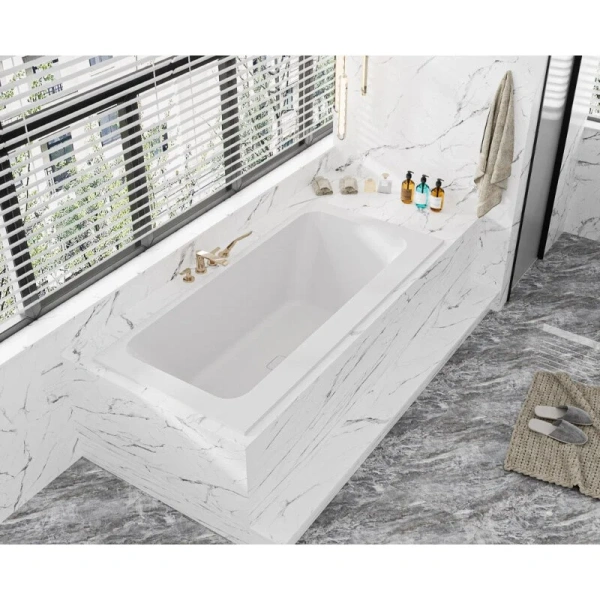 Ванна из искусственного камня Cezares Slider 170х80 см встраиваемая CZR-SLIDER-170-80-57-SSB (детальная фотография), 170x80 см