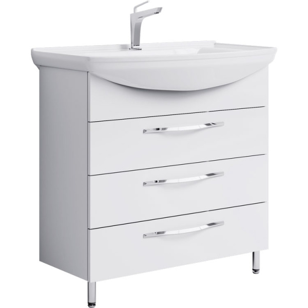 Тумба под раковину напольная Aqwella Аллегро 85 см белая Agr.01.08/3 (детальная фотография)