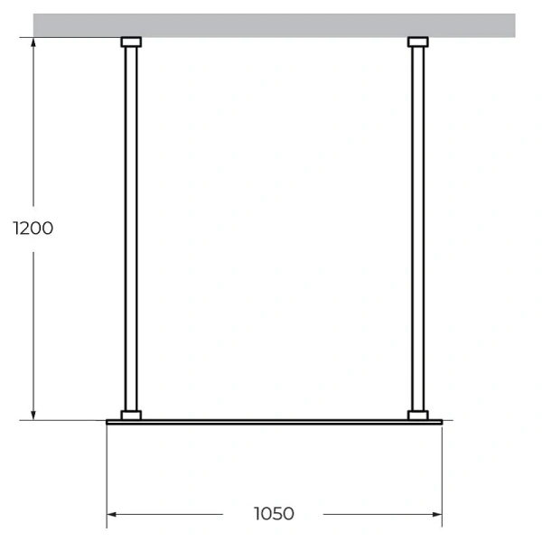 Душевая перегородка Cezares Liberta 105 см профиль хром LIBERTA-L-2-105-120-C-Cr (детальная фотография), современные, hi-tech