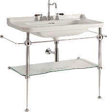 Консоль под раковину со стеклянной полочкой Kerasan Waldorf 9196