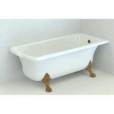 Ванна из искусственного камня Migliore Olivia Angolare 174х80 см фурнитура бронза