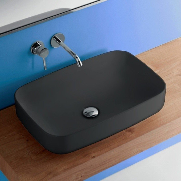 Раковина Kerasan Tribeca 60 см черный матовый 514131*0 Nero matt (детальная фотография), современные, hi-tech