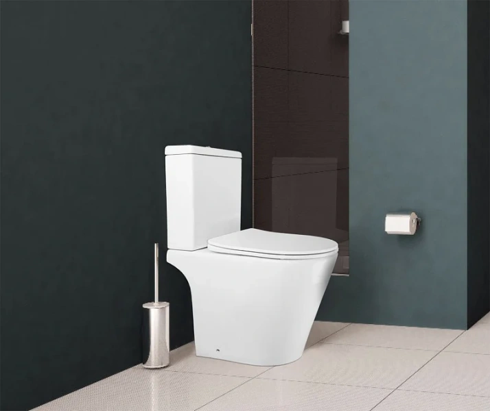 Унитаз компакт Azario Flin белый AZ-1363C (детальная фотография), напольные