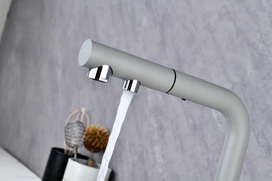 Смеситель для питьевой воды Paulmark Serpentine серый дым Se213222-GRS (детальная фотография), нет в наличии