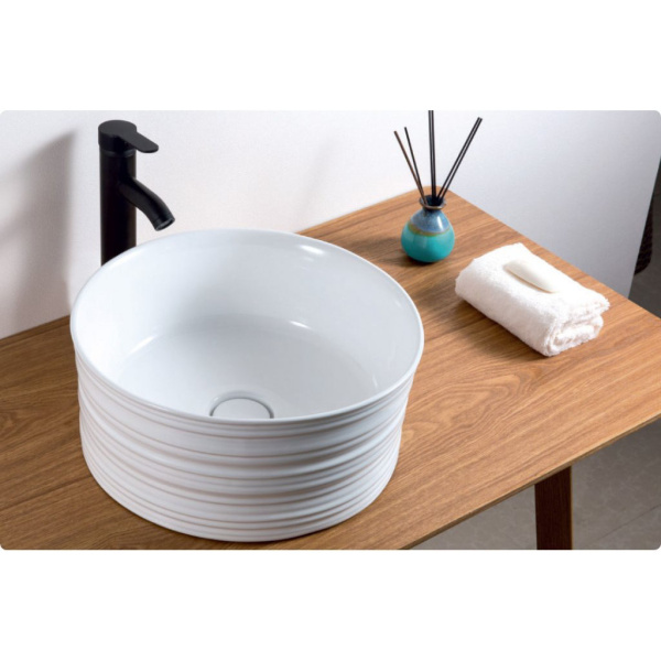 Раковина BelBagno 40 см белая BB1406 (детальная фотография), современные, hi-tech