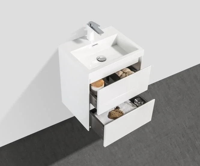 Тумба под раковину подвесная BelBagno Pietra Mini 50 см bianco lucido PIETRA MINI-500-2C-SO-BL (детальная фотография), современная, hi-tech