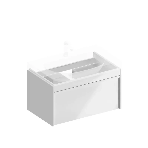 Тумба под раковину подвесная Kerama Marazzi Modula 80 см белая MOD.80.1+1\WHT (детальная фотография)
