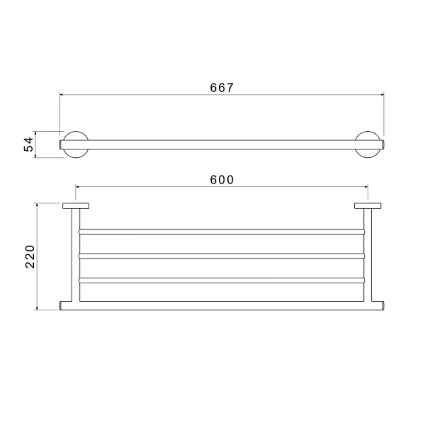 Полотенцедержатель Акватек Оберон хром AQ4222CR (детальная фотография), современные, hi-tech