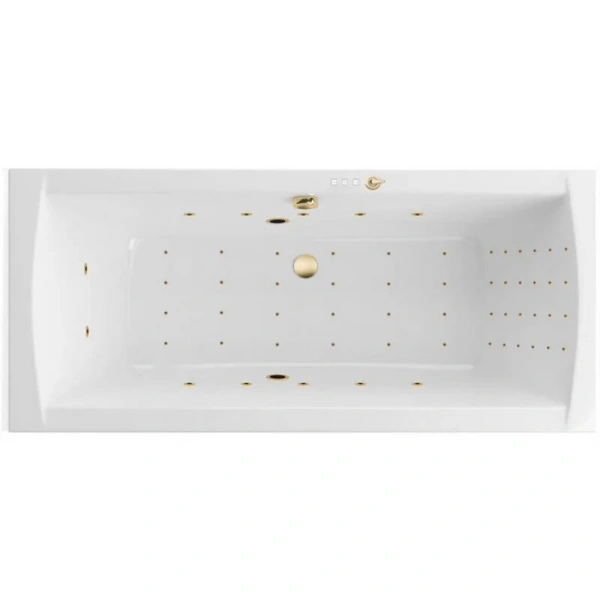 Ванна гидромассажная Excellent Aquaria Lux Slim Nano 180 x 80 см, цвет белый/золото, WAEX.AQU18S.NANO.GL (детальная фотография), акриловые
