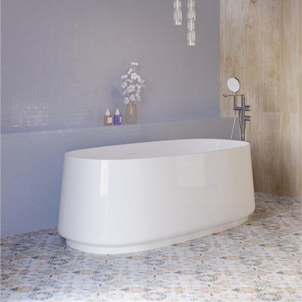 Ванна акриловая Cezares Lux 170x82 см белый глянец CZR-LUX-CENTRAL-170-82-58 (детальная фотография), 170x80 см