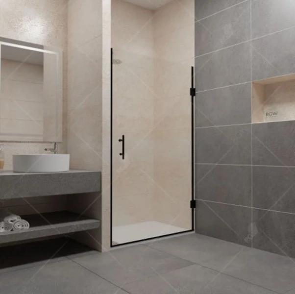 Душевая дверь в нишу RGW Passage PA-06B 80 см профиль черный стекло шиншилла 41080608-54 (детальная фотография)