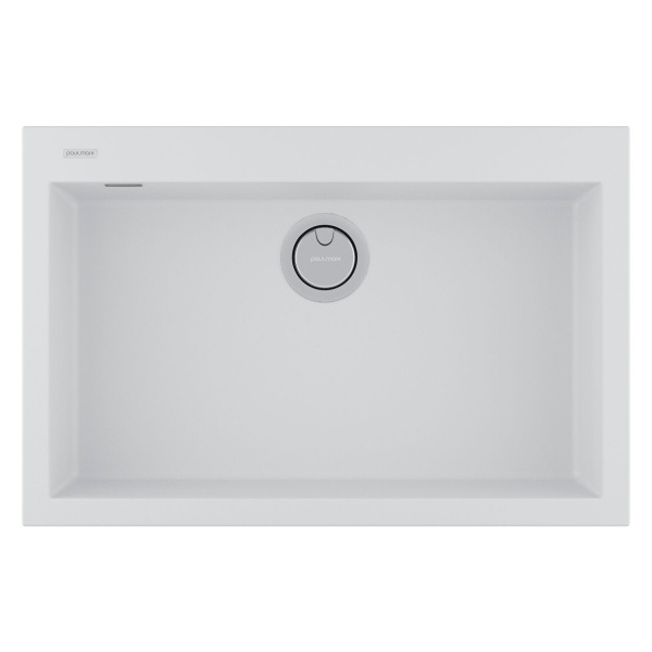 Мойка для кухни Paulmark Decoration 76 см белая матовая PM937650-WH (детальная фотография)