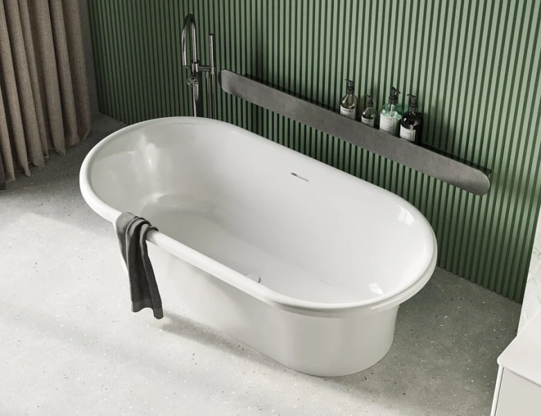 Ванна из искусственного камня Belux Идиллия ВИд-1750, 4810924265791, 175 x 90 см, белый (детальная фотография), без гидромассажа