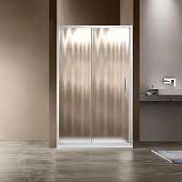 Душевая дверь в нишу Vincea Garda 130 см профиль хром, стекло шиншилла