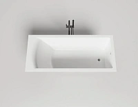 Ванна из искусственного камня Salini Cascata 170х75 см белый матовый