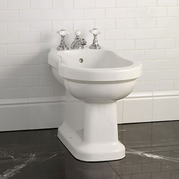 Биде напольное Devon & Devon Blues смеситель на 3 отверстия IBBID3FBLUES (детальная фотография), классические, ретро