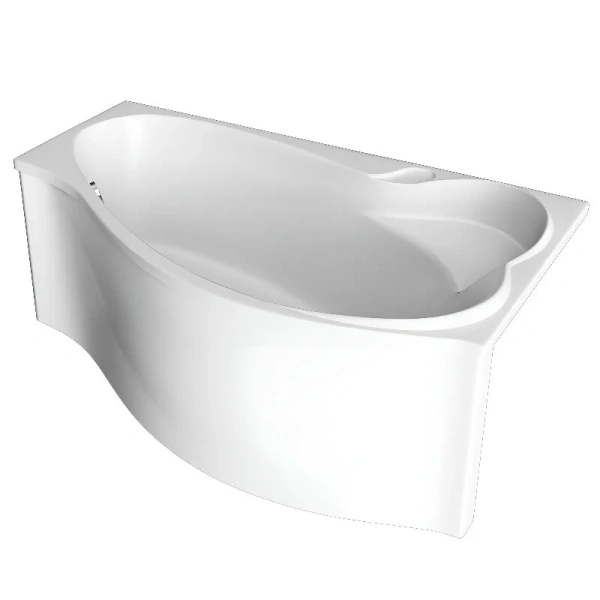 Ванна акриловая 1MarKa Gracia 01гр1590лкс2+/01гр1590пкс2+, 150 x 90 см, левая/правая, цвет белый (детальная фотография), современныe, hi-tech