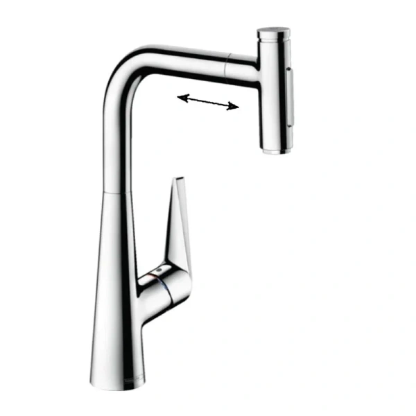 Смеситель для кухни Hansgrohe Talis Select M51 однорычажный, с вытяжным душем 72823000 (детальная фотография)